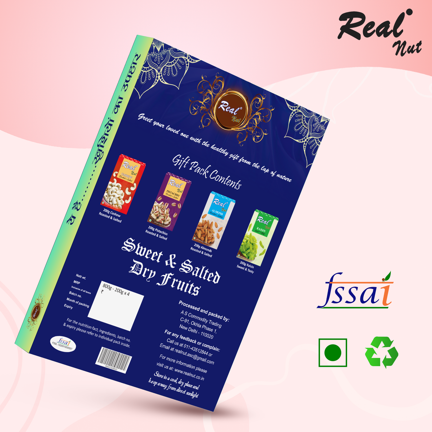 Sweet and Salted Dry Fruits Gift Pack - 800g