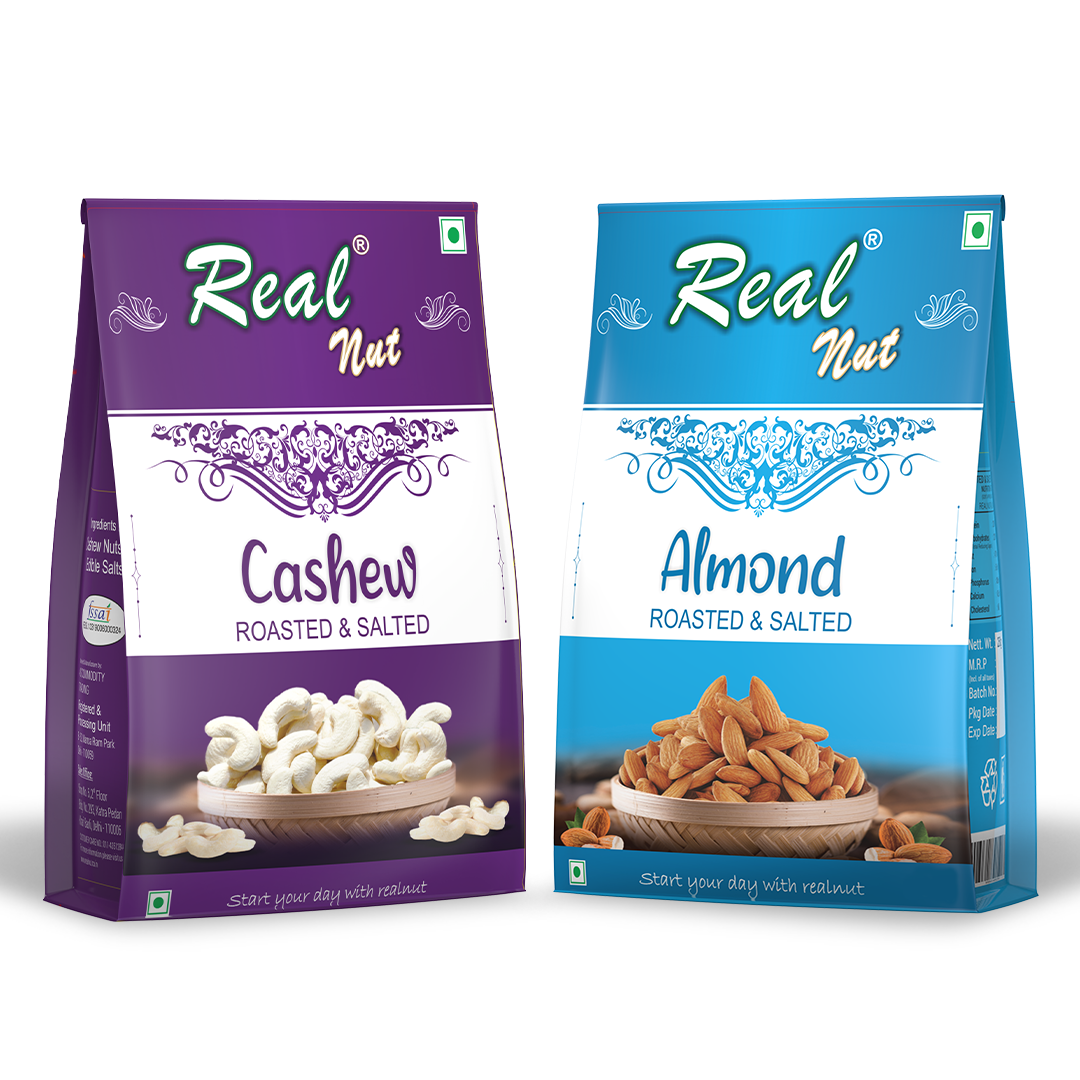 CASHEW ROASTED SALTED and ALMOND ROASTED SALTED