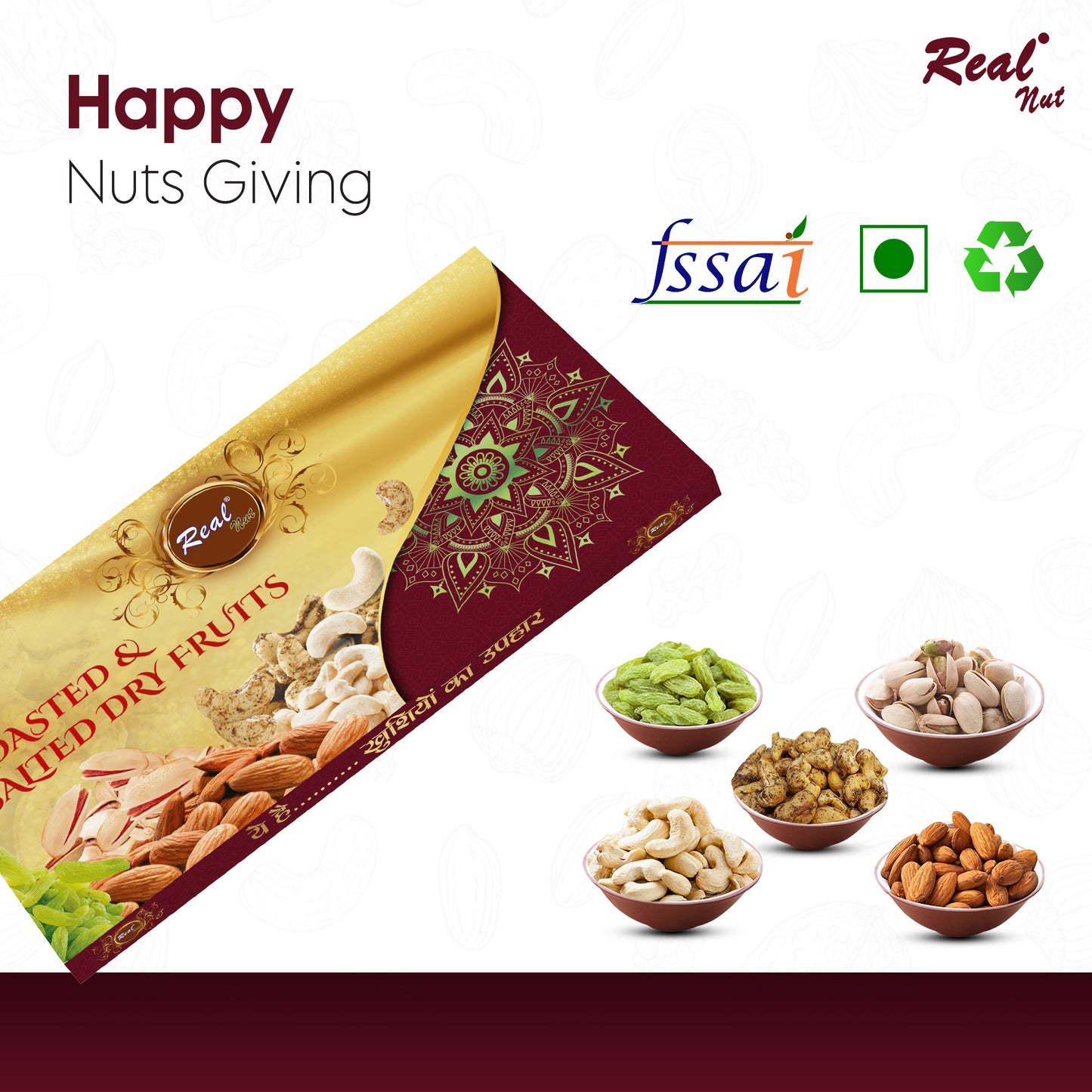 Roasted and Salted Dry Fruits Gift Pack - 500g