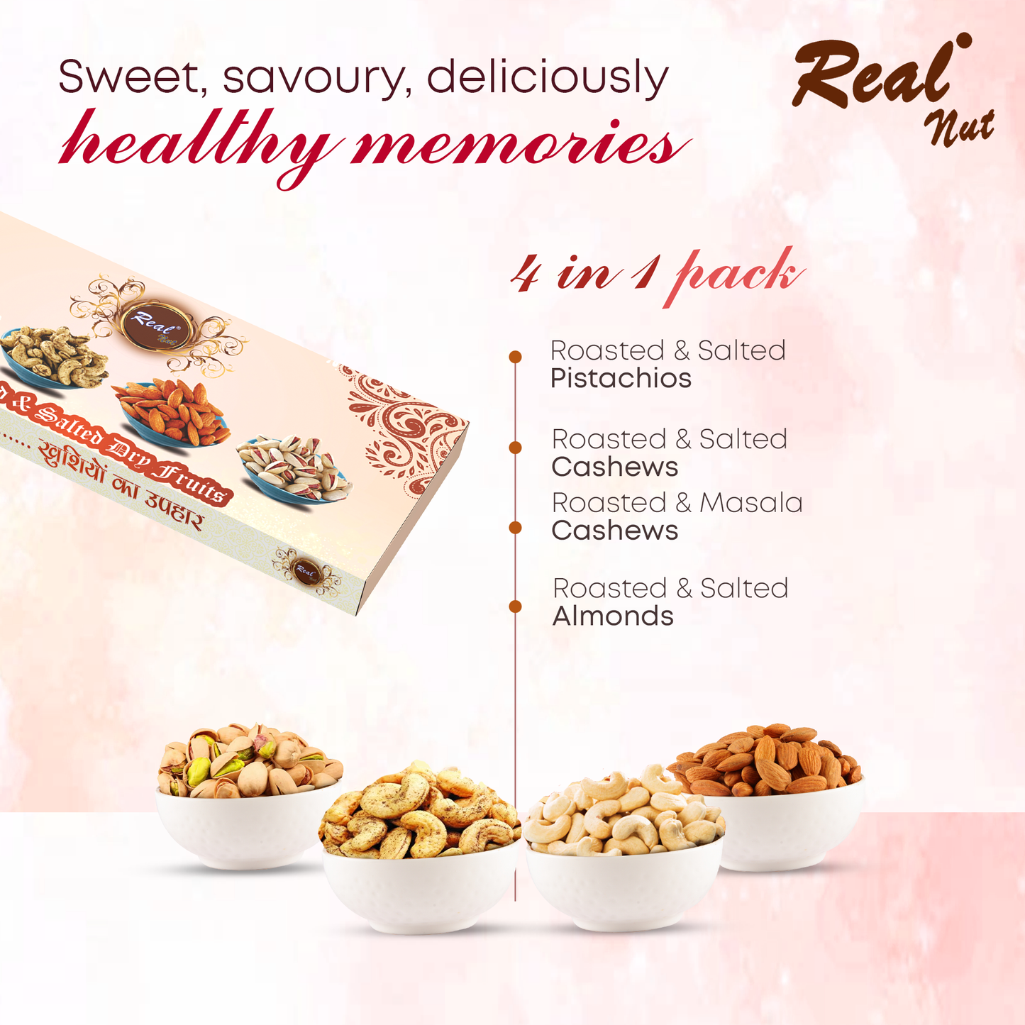 Roasted and Salted Dry Fruits Gift Pack - 400g