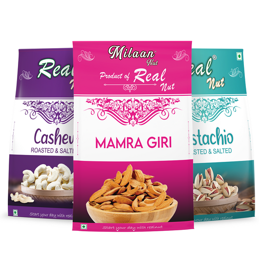 MAMRA GIRI, PISTACHIO ROASTED SALTED AND CASHEW ROASTED SALTED