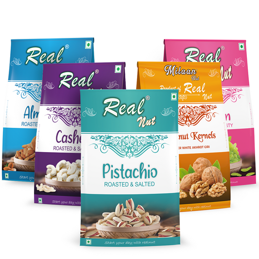 PISTA ROASTED SALTED, CASHEW ROASTED SALTED, ALMOND ROASTED SALTED, WALNUT KERNEL and RAISIN SWEET TASTY - 200g