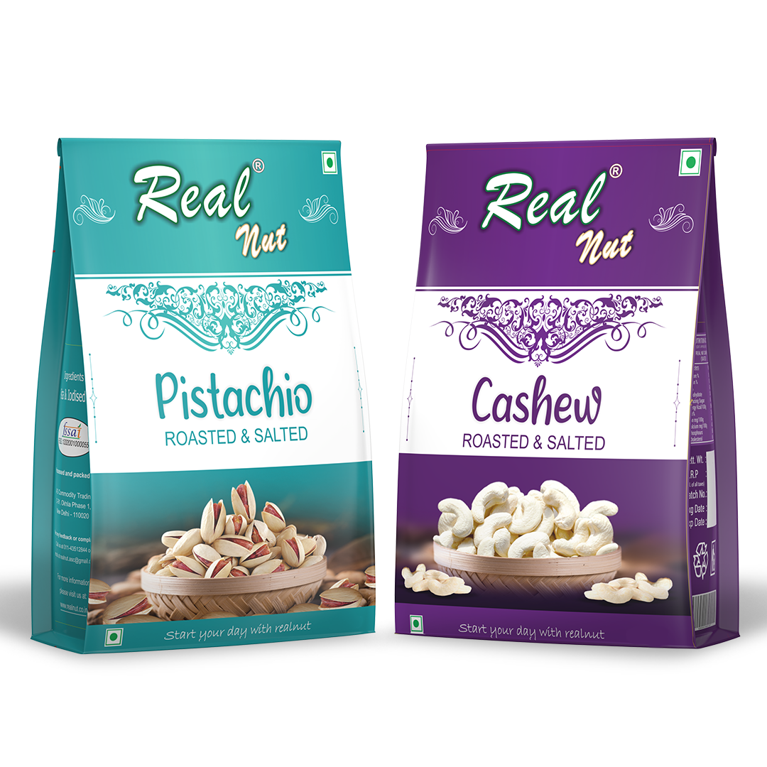 PISTACHIO ROASTED SALTED and CASHEW ROASTED SALTED