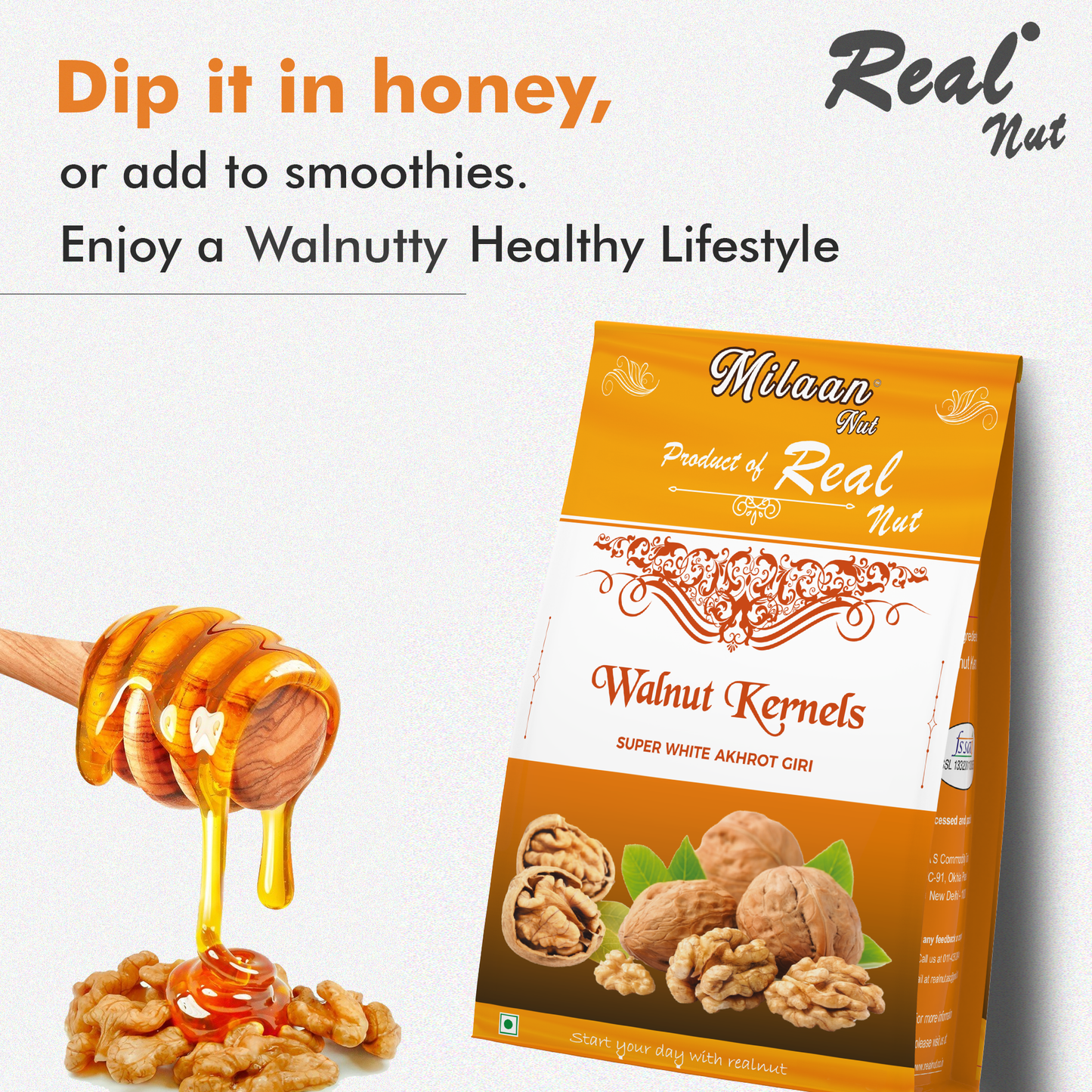 WALNUTS KERNELS SUPER WHITE AKHROT GIRI